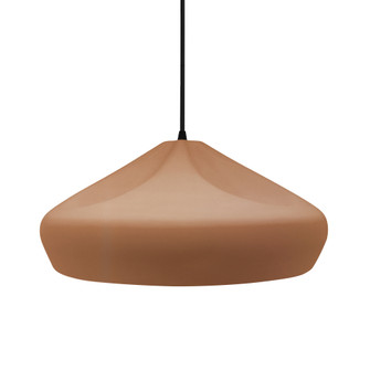 Large Crease 1-Light Pendant (254|CER-6595-ADOB-MBLK-BKCD-LED1-700)