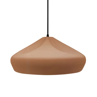 Large Crease 1-Light Pendant (254|CER-6595-ADOB-MBLK-BKCD)
