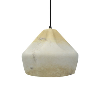 Small Crease 1-Light Pendant (254|CER-6590-TRAG-MBLK-BKCD-LED1-700)