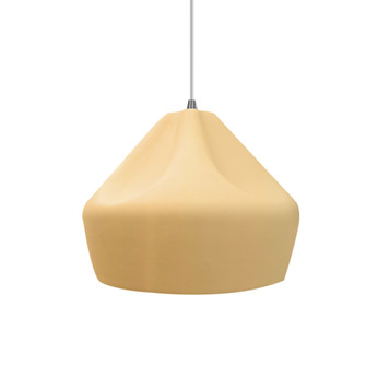 Small Crease 1-Light Pendant (254|CER-6590-MYLW-NCKL-WTCD)