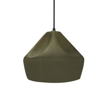 Small Crease 1-Light Pendant (254|CER-6590-MGRN-MBLK-BKCD-LED1-700)