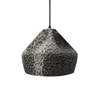 Small Crease 1-Light Pendant (254|CER-6590-HMPW-MBLK-BKCD-LED1-700)