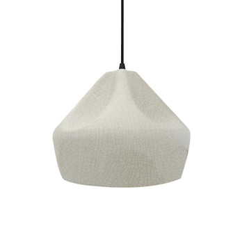 Small Crease 1-Light Pendant (254|CER-6590-CRK-MBLK-BKCD-LED1-700)