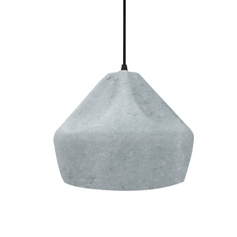 Small Crease 1-Light Pendant (254|CER-6590-CONC-MBLK-BKCD)