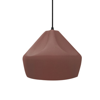 Small Crease 1-Light Pendant (254|CER-6590-CLAY-MBLK-BKCD)