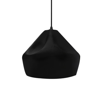 Small Crease 1-Light Pendant (254|CER-6590-BLK-MBLK-BKCD)