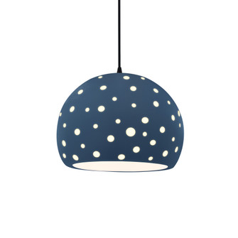 Perforated Large Globe LED 1-Light Pendant (254|CER-6585-MID-MBLK-BKCD-LED1-700)