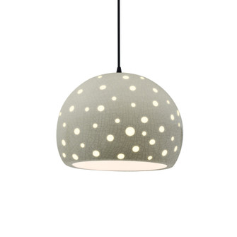 Perforated Large Globe 1-Light Pendant (254|CER-6585-CKC-MBLK-BKCD-LED1-700)