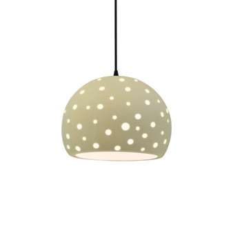 Perforated Medium Globe 1-Light Pendant (254|CER-6583-VAN-MBLK-BKCD-LED1-700)