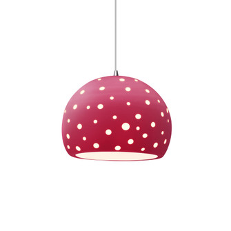 Perforated Medium Globe 1-Light Pendant (254|CER-6583-CRSE-NCKL-WTCD)