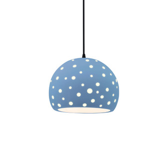 Small Globe 1-Light Pendant (254|CER-6580-SKBL-MBLK-BKCD-LED1-700)