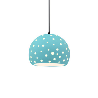 Small Globe 1-Light Pendant (254|CER-6580-RFPL-MBLK-BKCD-LED1-700)