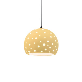 Small Globe 1-Light Pendant (254|CER-6580-MYLW-MBLK-BKCD)