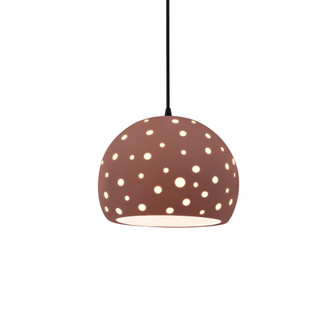 Small Globe 1-Light Pendant (254|CER-6580-CLAY-MBLK-BKCD-LED1-700)