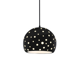 Small Globe 1-Light Pendant (254|CER-6580-BLK-MBLK-BKCD-LED1-700)