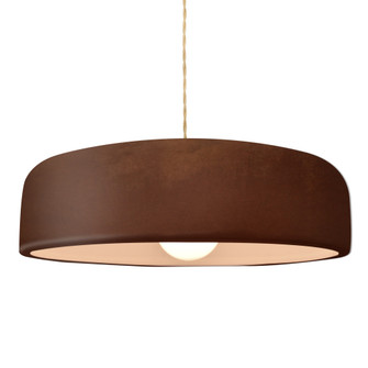 Large Spire 1-Light Pendant (254|CER-6575-RRST-MBLK-BEIG-TWST-LED1-700)
