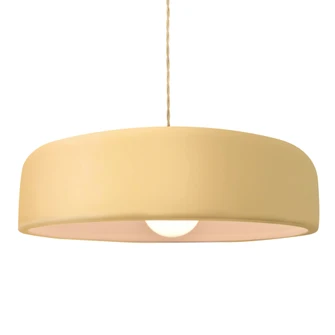 Large Spire 1-Light Pendant (254|CER-6575-MYLW-MBLK-BEIG-TWST)