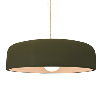 Large Spire 1-Light Pendant (254|CER-6575-MGRN-NCKL-BEIG-TWST)