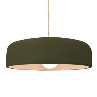 Large Spire 1-Light Pendant (254|CER-6575-MGRN-NCKL-BEIG-TWST)