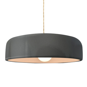 Large Spire 1-Light Pendant (254|CER-6575-GRY-MBLK-BEIG-TWST)