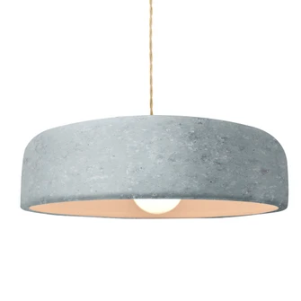 Large Spire 1-Light Pendant (254|CER-6575-CONC-BRSS-BEIG-TWST)