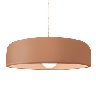 Large Spire 1-Light Pendant (254|CER-6575-ADOB-MBLK-BEIG-TWST)