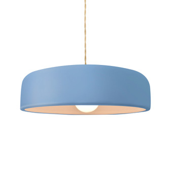 Medium Spire 1-Light Pendant (254|CER-6573-SKBL-BRSS-BEIG-TWST)
