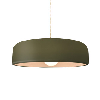 Medium Spire 1-Light Pendant (254|CER-6573-MGRN-MBLK-BEIG-TWST-LED1-700)