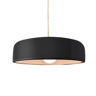 Medium Spire 1-Light Pendant (254|CER-6573-BLK-MBLK-BEIG-TWST)