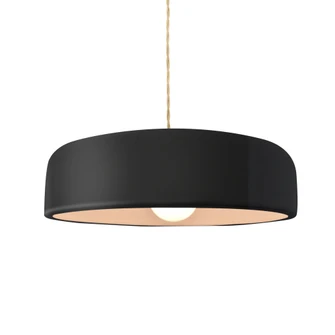 Medium Spire 1-Light Pendant (254|CER-6573-BKMT-NCKL-BEIG-TWST)