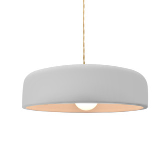 Medium Spire 1-Light Pendant (254|CER-6573-BIS-BRSS-BEIG-TWST-LED1-700)