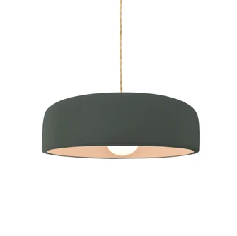 Small Spire 1-Light Pendant (254|CER-6571-PWGN-BRSS-BEIG-TWST)