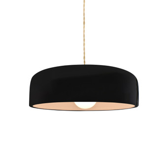 Small Spire 1-Light Pendant (254|CER-6571-BLK-BRSS-BEIG-TWST-LED1-700)