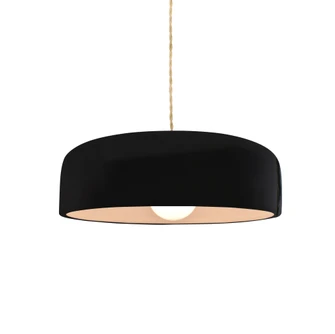 Small Spire 1-Light Pendant (254|CER-6571-BLK-BRSS-BEIG-TWST)