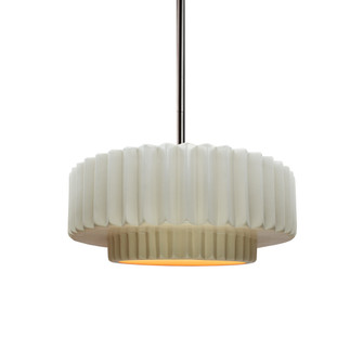 Small Tier Pleated 1-Light Pendant (254|CER-6550-MTGD-NCKL-RIGID-LED1-700)