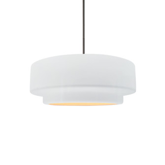 Small Tier LED 1-Light Pendant (254|CER-6540-WHT-NCKL-RIGID-LED1-700)