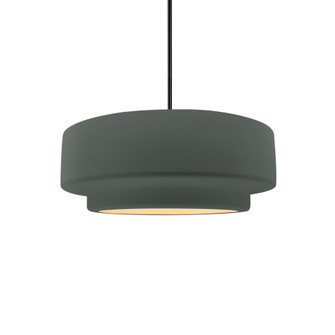 Small Tier 1-Light Pendant (254|CER-6540-PWGN-MBLK-RIGID)
