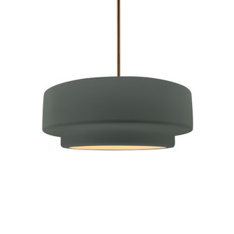 Small Tier 1-Light Pendant (254|CER-6540-PWGN-BRSS-RIGID-LED1-700)