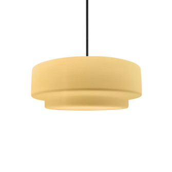 Small Tier 1-Light Pendant (254|CER-6540-MYLW-MBLK-RIGID)