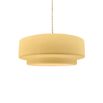 Small Tier 1-Light Pendant (254|CER-6540-MYLW-BRSS-BEIG-TWST-LED1-700)