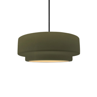 Small Tier 1-Light Pendant (254|CER-6540-MGRN-MBLK-RIGID-LED1-700)