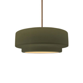 Small Tier 1-Light Pendant (254|CER-6540-MGRN-BRSS-RIGID)