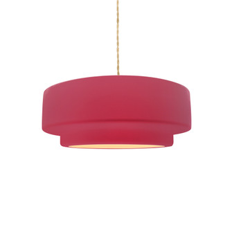 Small Tier 1-Light Pendant (254|CER-6540-CRSE-MBLK-BEIG-TWST)