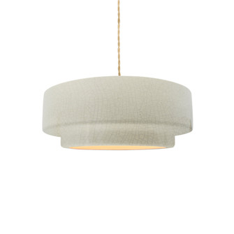 Small Tier 1-Light Pendant (254|CER-6540-CRK-BRSS-BEIG-TWST-LED1-700)
