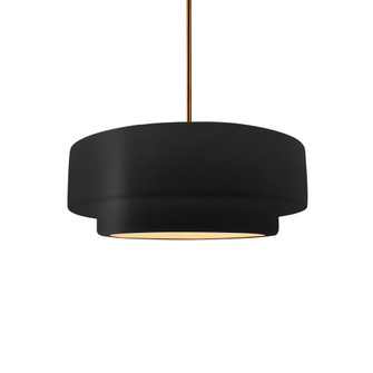 Small Tier 1-Light Pendant (254|CER-6540-CRB-BRSS-RIGID)