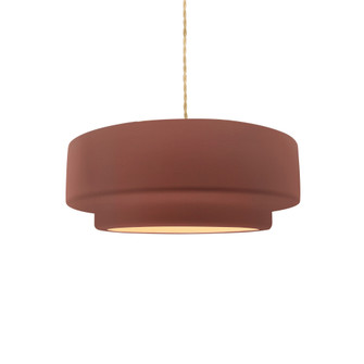 Small Tier 1-Light Pendant (254|CER-6540-CLAY-NCKL-BEIG-TWST-LED1-700)