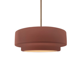 Small Tier 1-Light Pendant (254|CER-6540-CLAY-BRSS-RIGID-LED1-700)