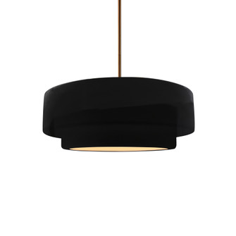 Small Tier 1-Light Pendant (254|CER-6540-BLK-BRSS-RIGID-LED1-700)