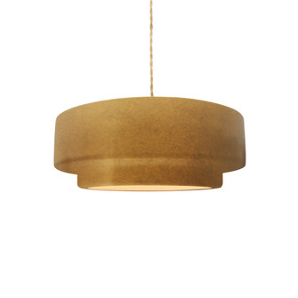 Small Tier 1-Light Pendant (254|CER-6540-ANTG-NCKL-BEIG-TWST)