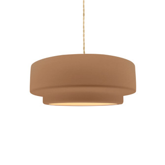 Small Tier 1-Light Pendant (254|CER-6540-ADOB-NCKL-BEIG-TWST-LED1-700)